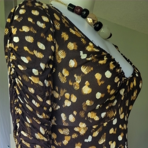 BRAND NEW! ABS Allan Schwartz Mini Dress Size M - Picture 2 of 12